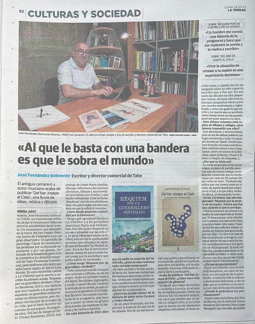 «Al que le basta con una bandera es que le sobra el mundo»